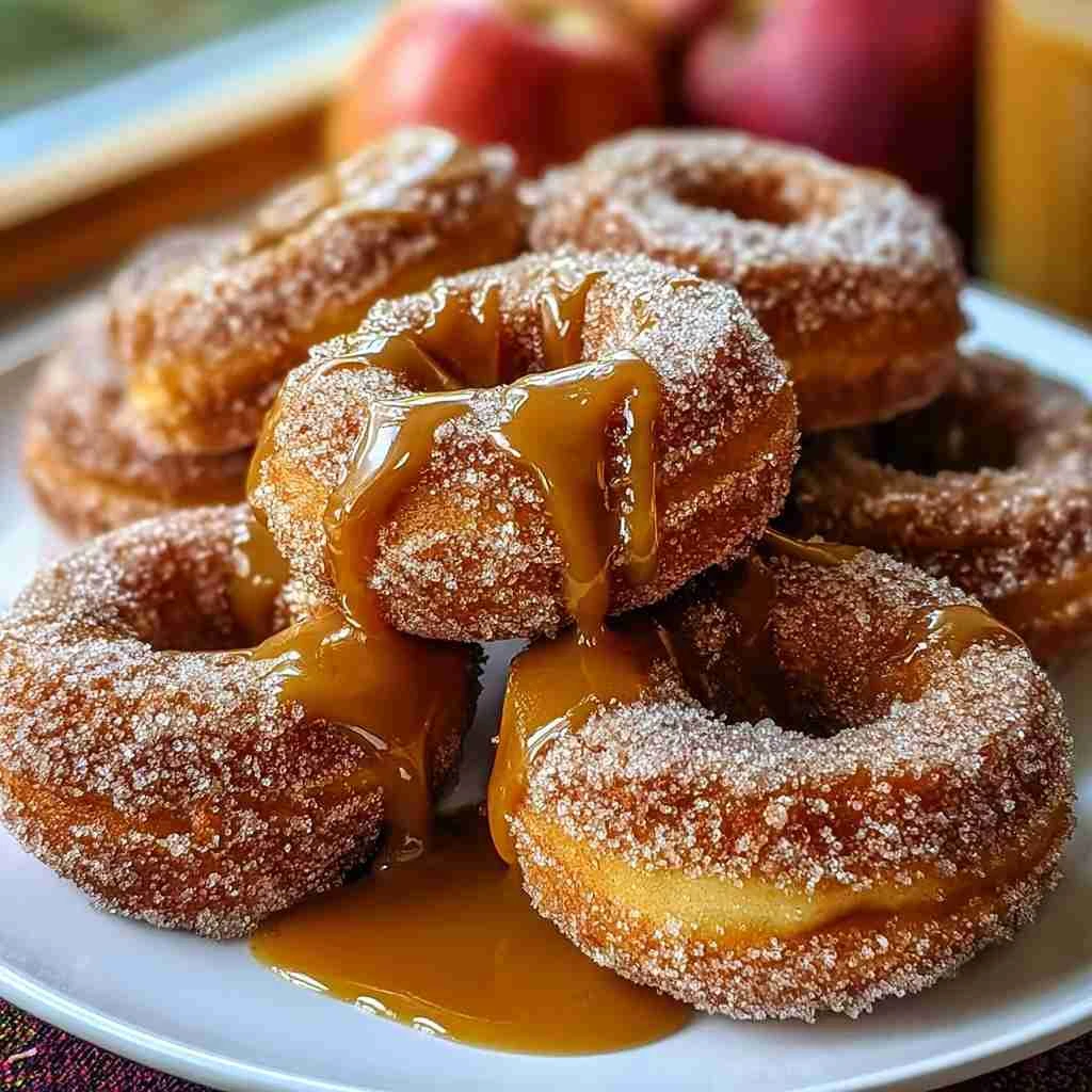 Pumpkin Apple Cider Donuts Caramel Drizzle Fall Treat