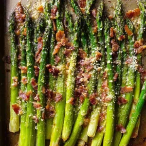 Roasted Parmesan Asparagus with Bacon