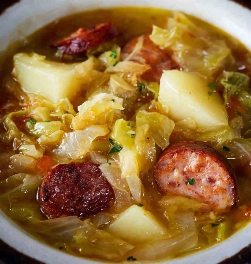 Savory Polish Kielbasa Cabbage Soup Hearty Comfort Every