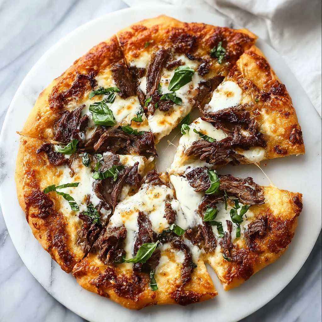 Savory Short Rib Pizza with Smoked Gouda Cream Sauce Magic