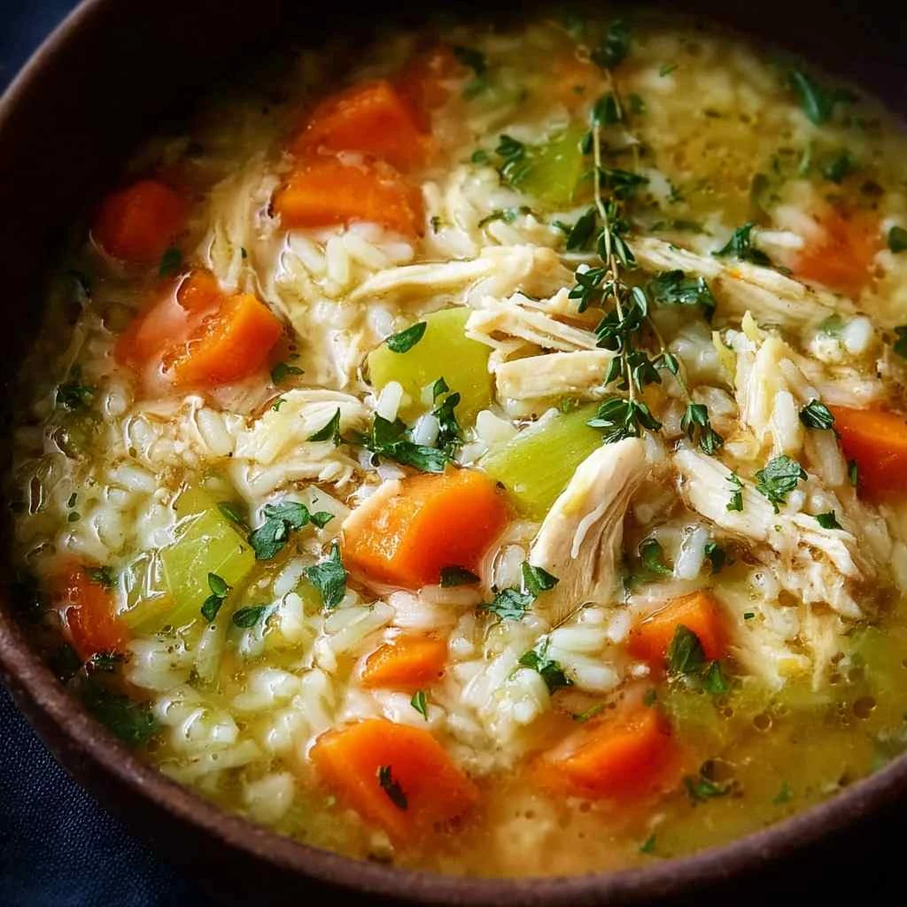 Slow Cooker Chicken Rice Soup