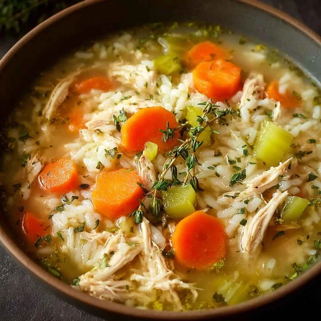 Slow Cooker Chicken Rice Soup