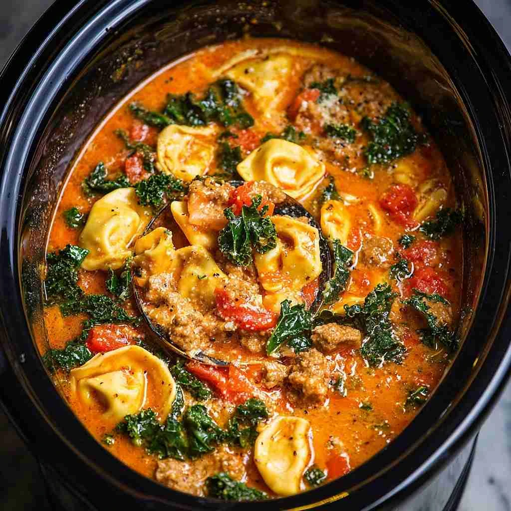 Slow Cooker Tortellini Soup