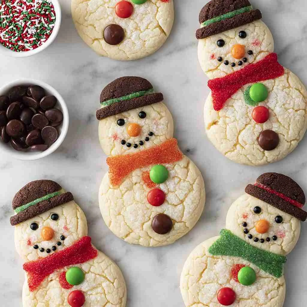 Snowman Sugar Cookies