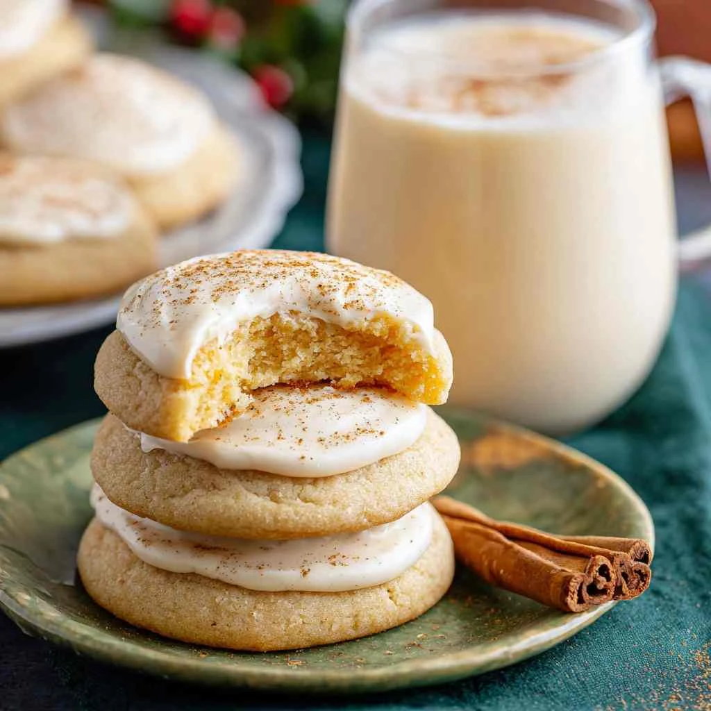 Soft Frosted Eggnog Cookies (Bakery-Style Holiday Cookies)
