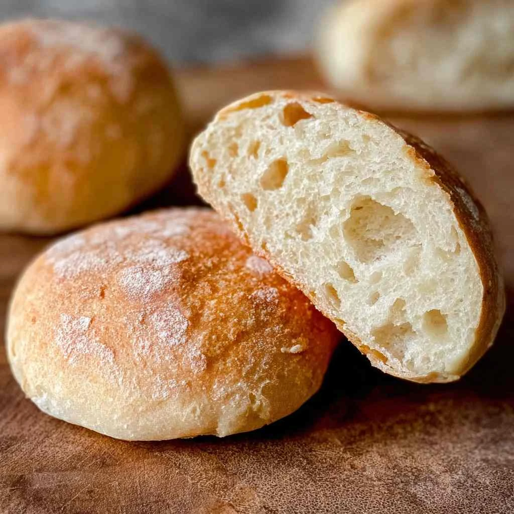 Sourdough Ciabatta Buns Dinner Rolls