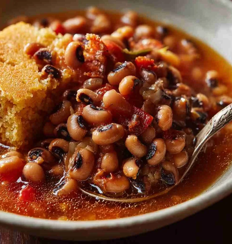 Southern Comfort Slowcooked Black Eyed Peas Holiday Ham