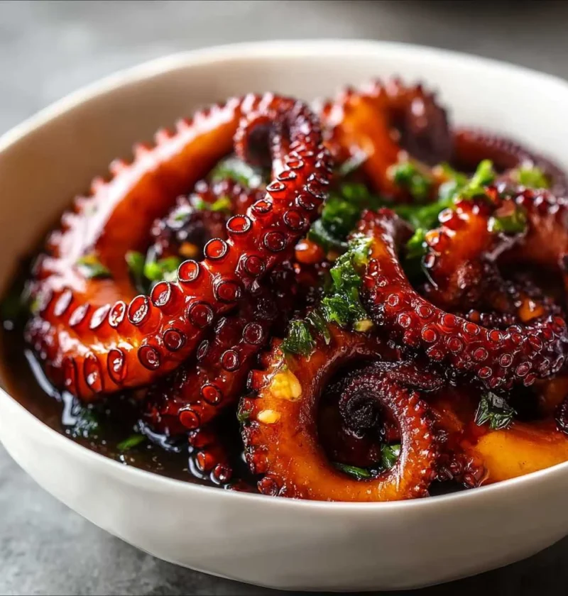 Spicy Stirfried Small Octopus Flavorful Adventure Await