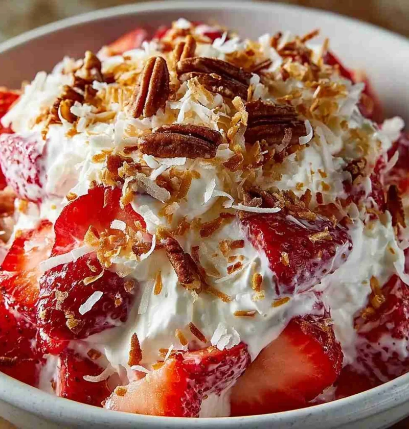 Strawberry Crackle Salad Creamy Dessert Idea