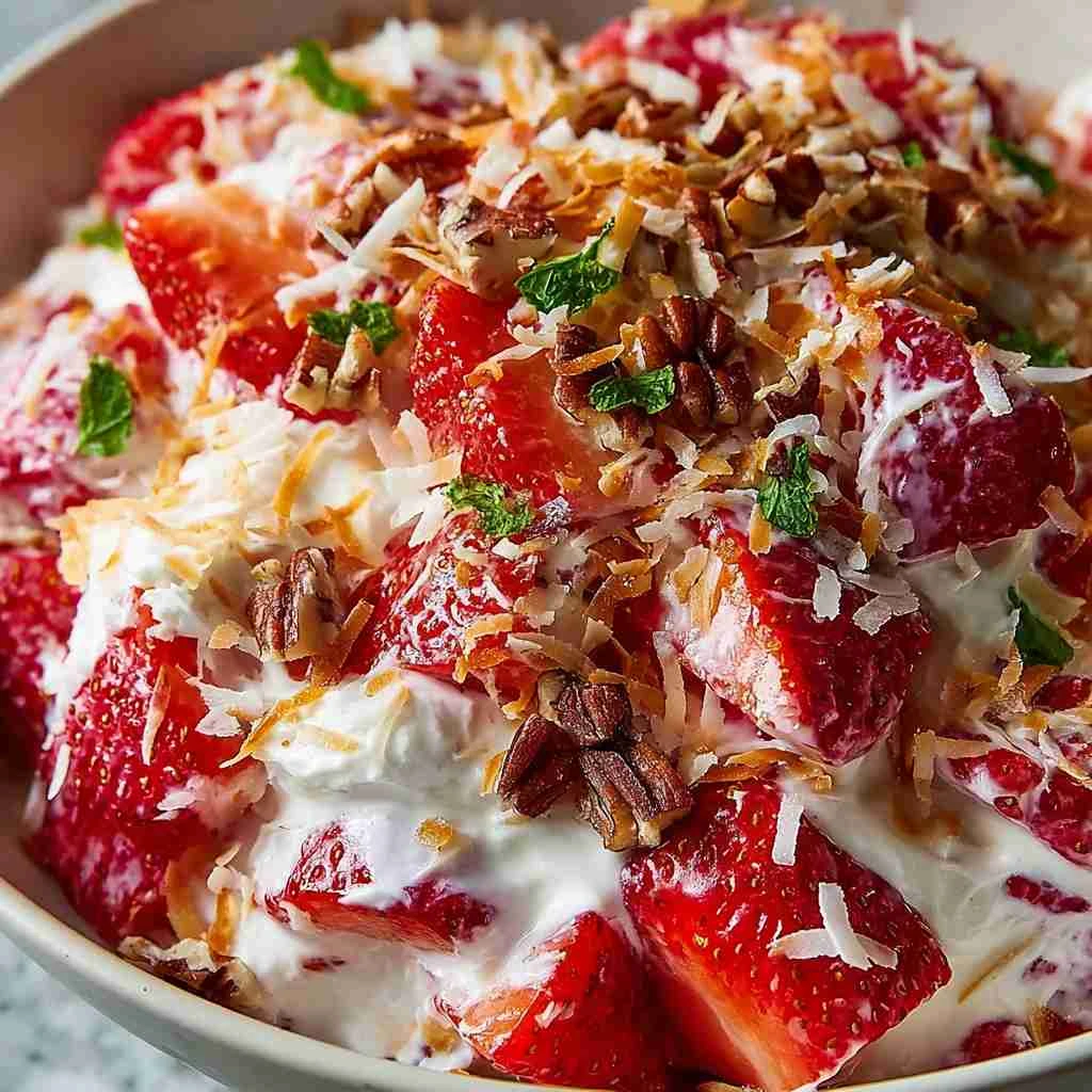 Strawberry Crackle Salad Creamy Dessert Idea