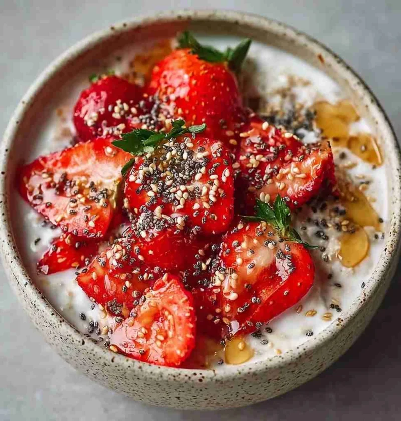 Strawberry Yogurt Overnight Oats