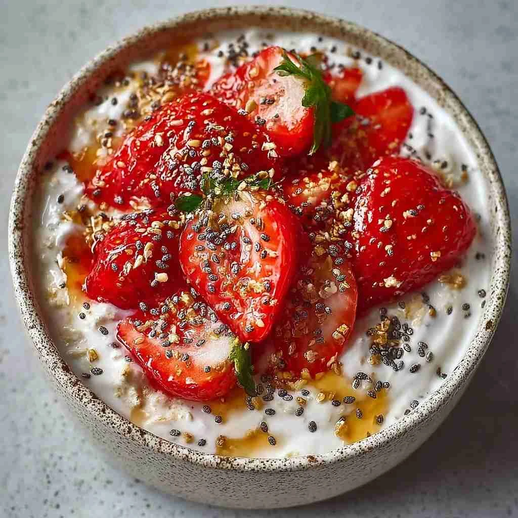 Strawberry Yogurt Overnight Oats