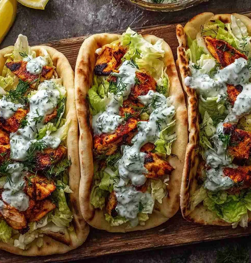 Sheet Pan Chicken Pitas Herby Ranch