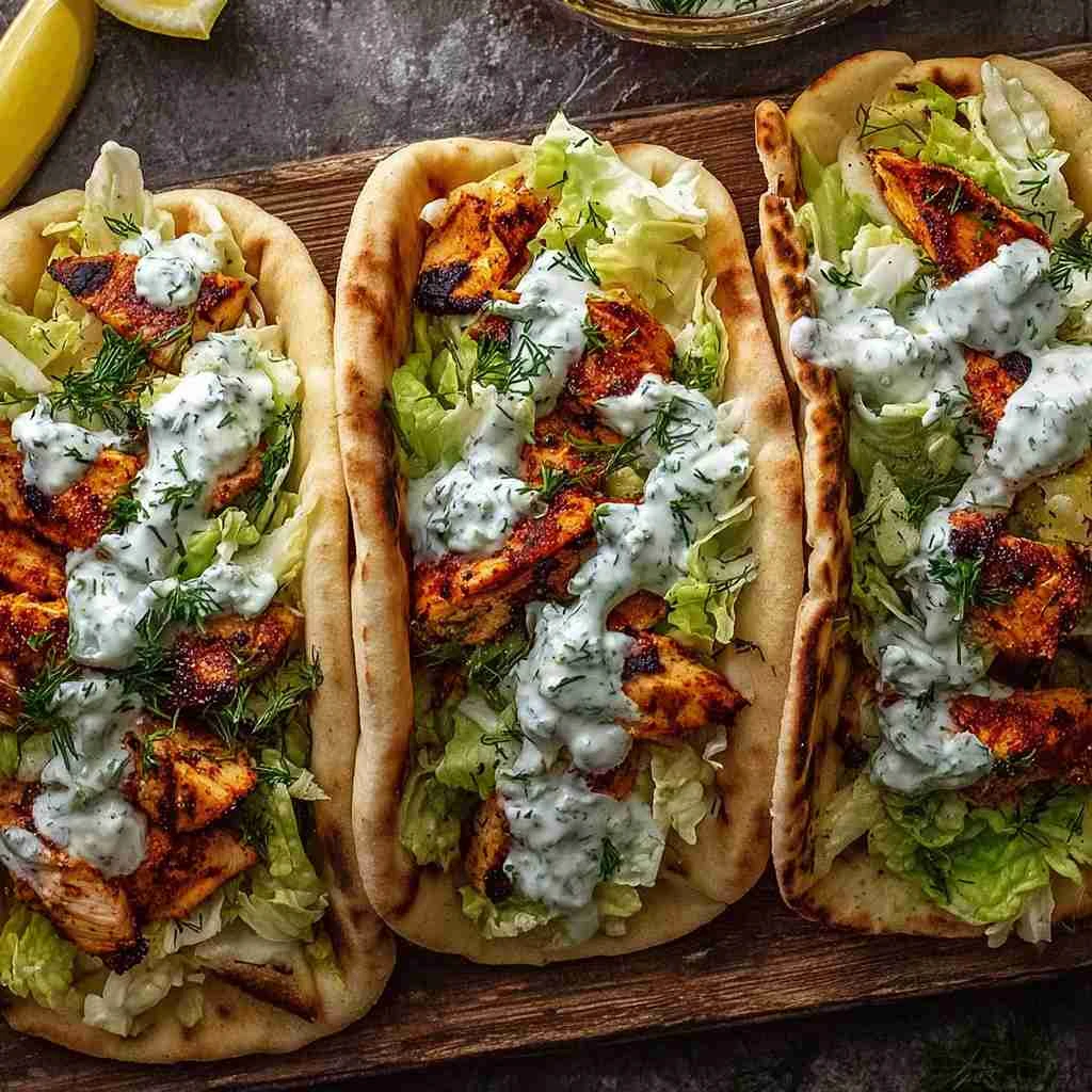 The Best Sheet Pan Chicken Pitas with Herby Ranch