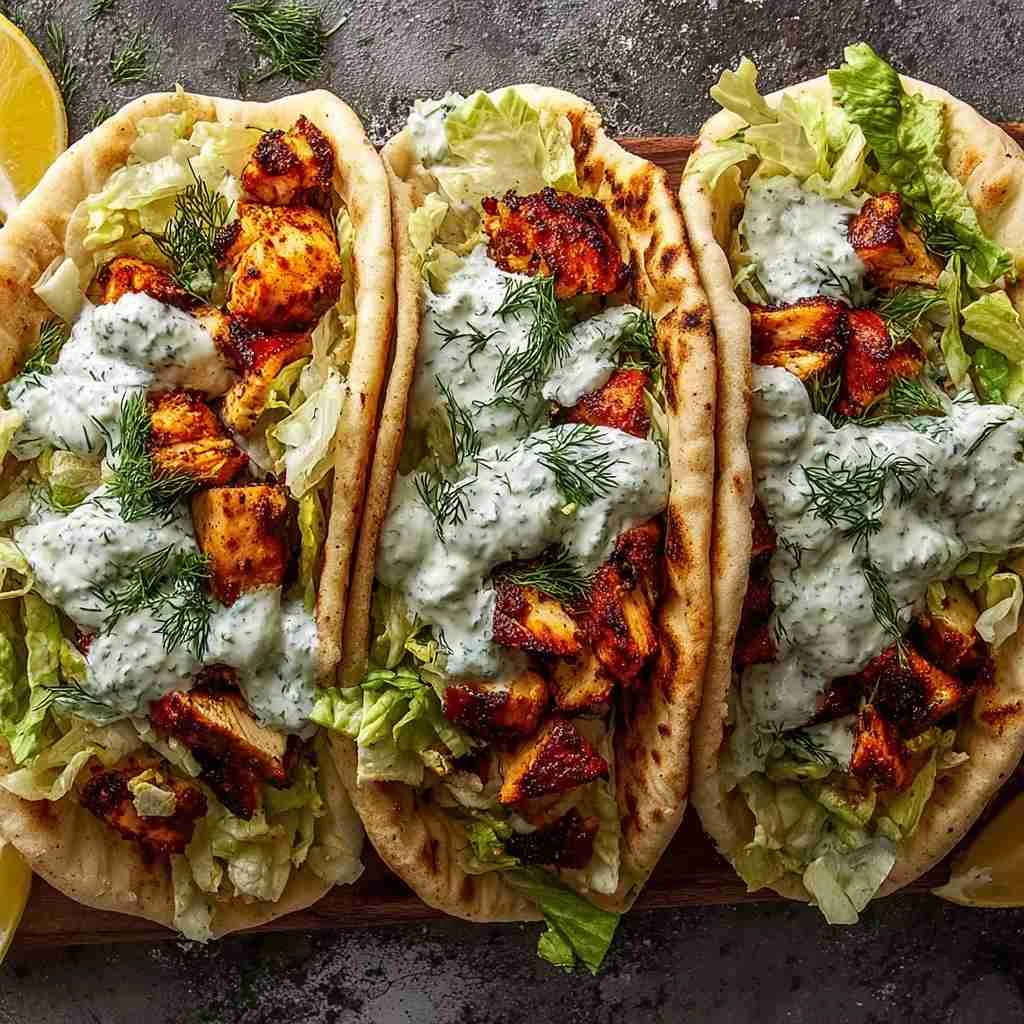 Sheet Pan Chicken Pitas Herby Ranch