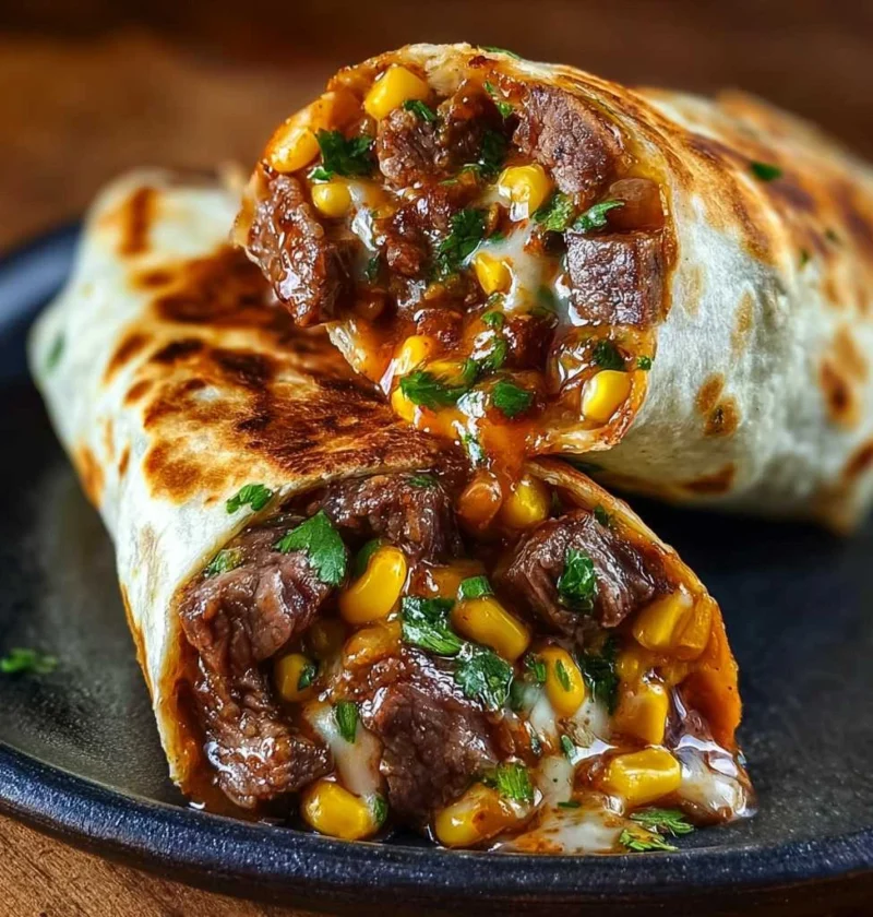 Ultimate Cowboy Butter Steak Burritos Spicy Garlic Lava