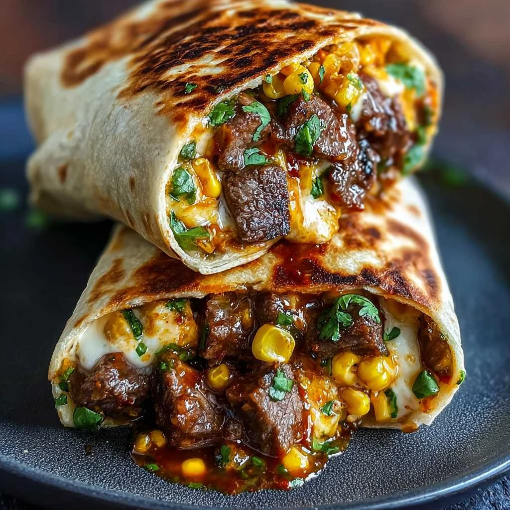 Ultimate Cowboy Butter Steak Burritos Spicy Garlic Lava