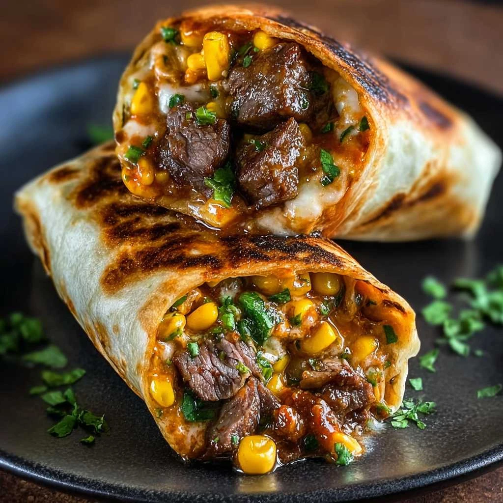 Ultimate Cowboy Butter Steak Burritos Spicy Garlic Lava