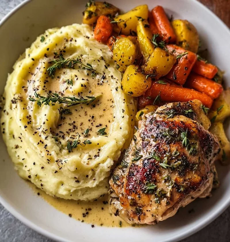 Ultimate Creamy Herb Chicken Thighs Rustic Veggie Sides