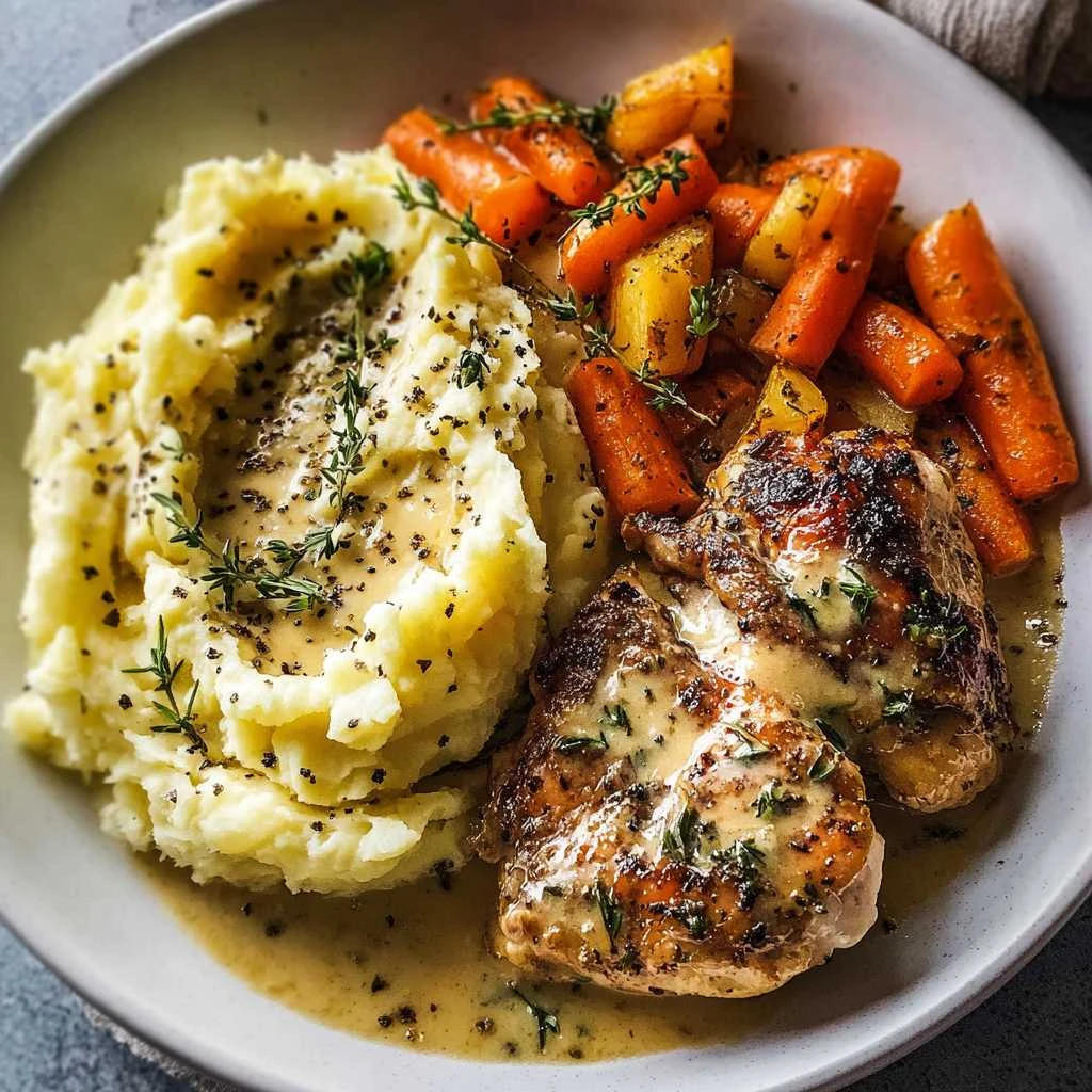 Ultimate Creamy Herb Chicken Thighs Rustic Veggie Sides