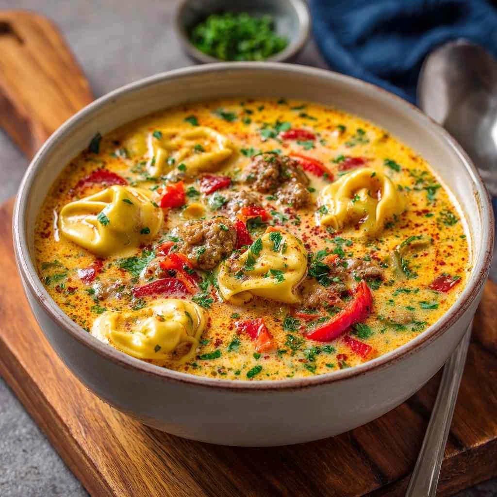 Ultimate Creamy Sausage Tortellini Soup