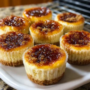 Vanilla Bean Crème Brûlée Cheesecake Cupcakes