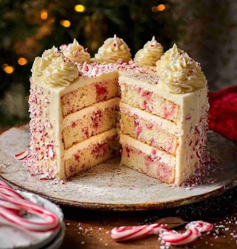 White Chocolate Peppermint Cake