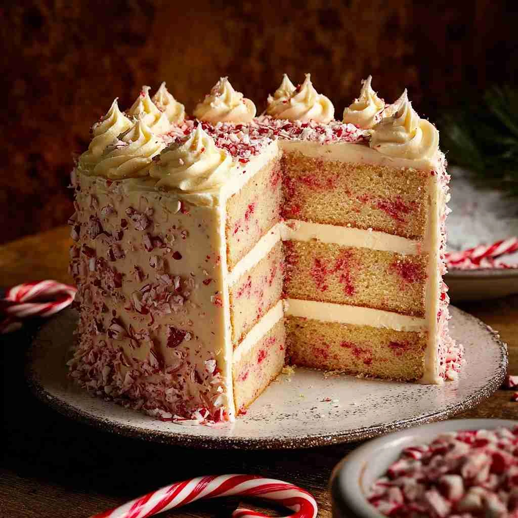 White Chocolate Peppermint Cake