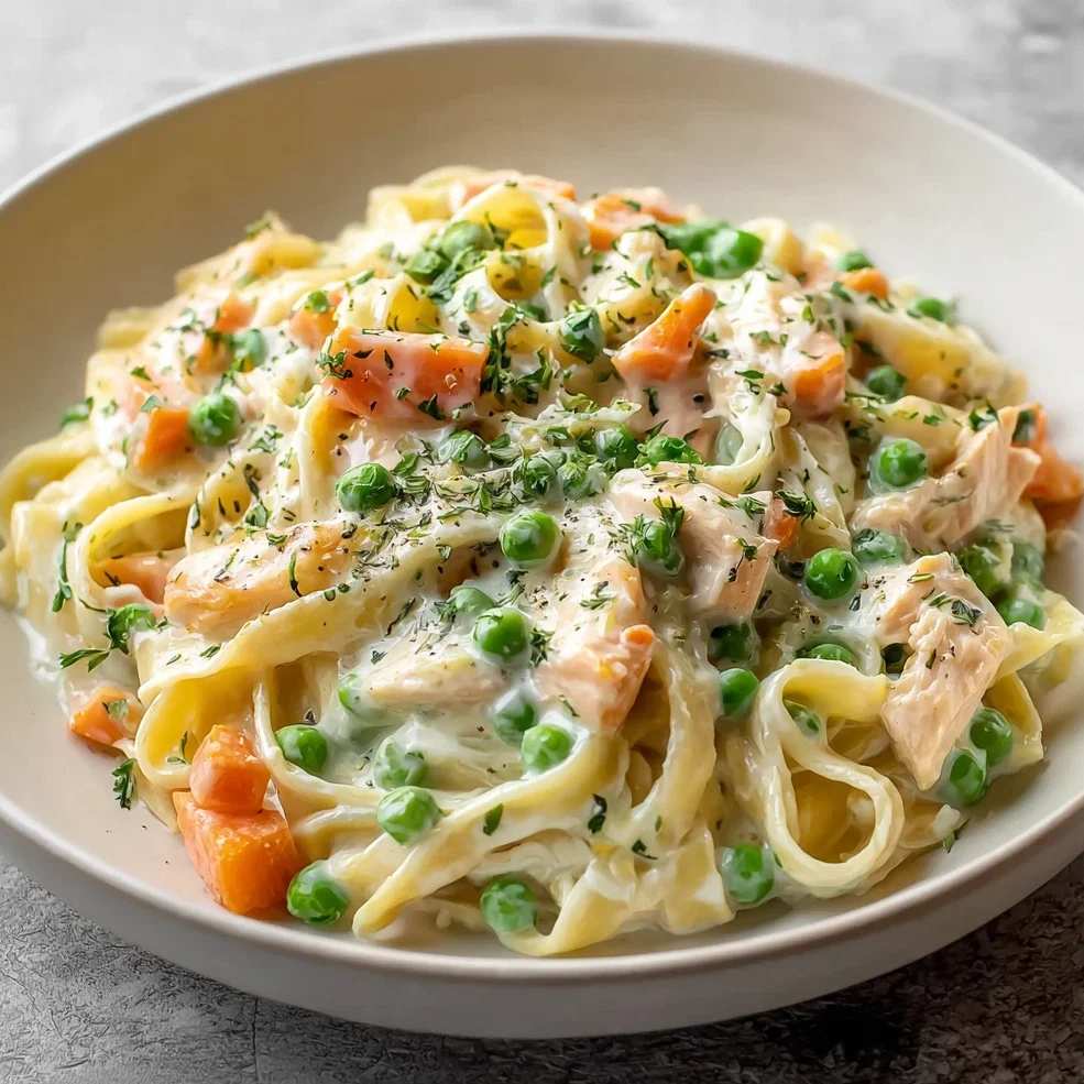 Makeahead Chicken Veggie Alfredo Freezer Meal