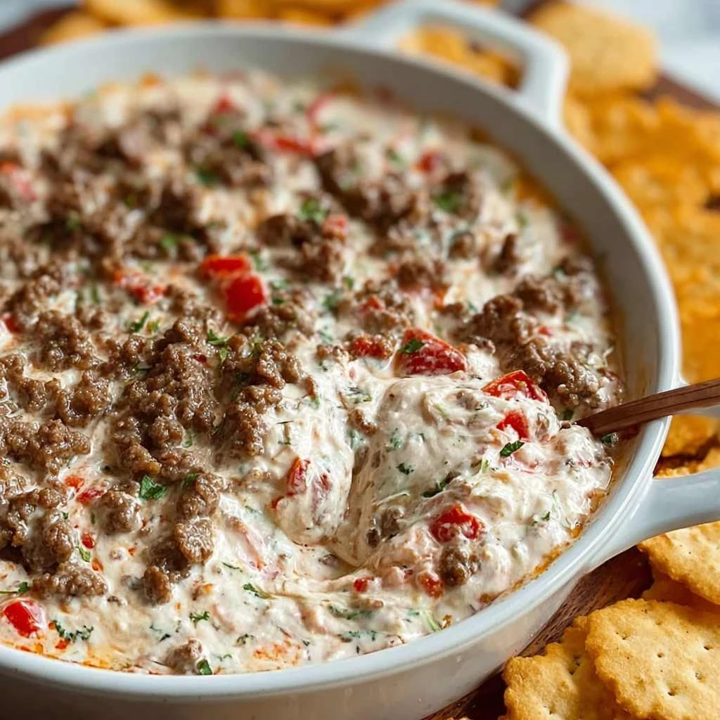 Ingredient Cream Cheese Sausage Dip 3ingredient Favorite
