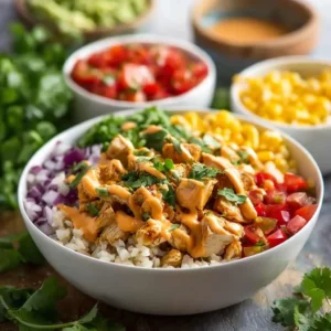 Buffalo Chicken Burrito Bowls
