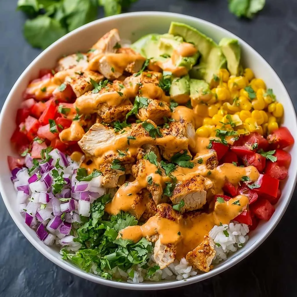 Buffalo Chicken Burrito Bowls