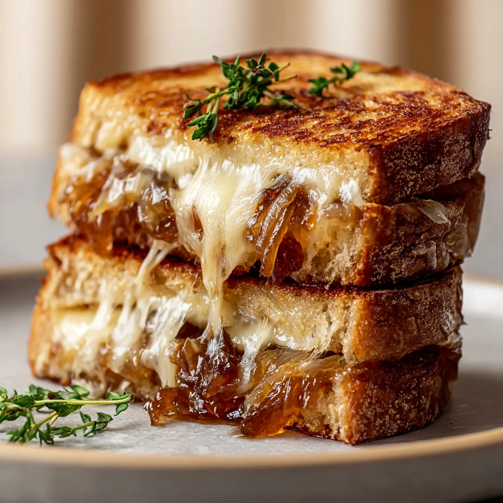 Caramelized Onion Gruyre Grilled Cheese Fig Jam Dream