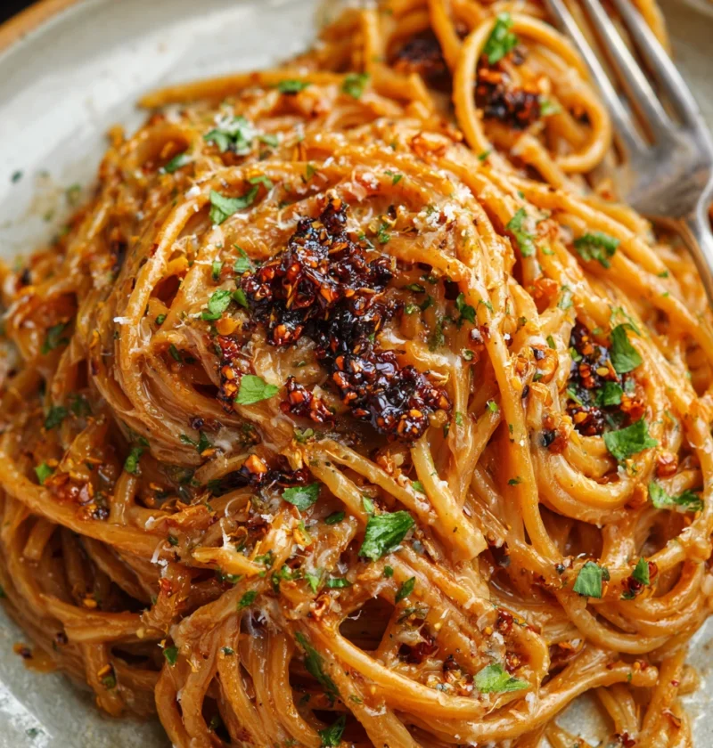Caramelized Onion Pasta Chili Oil