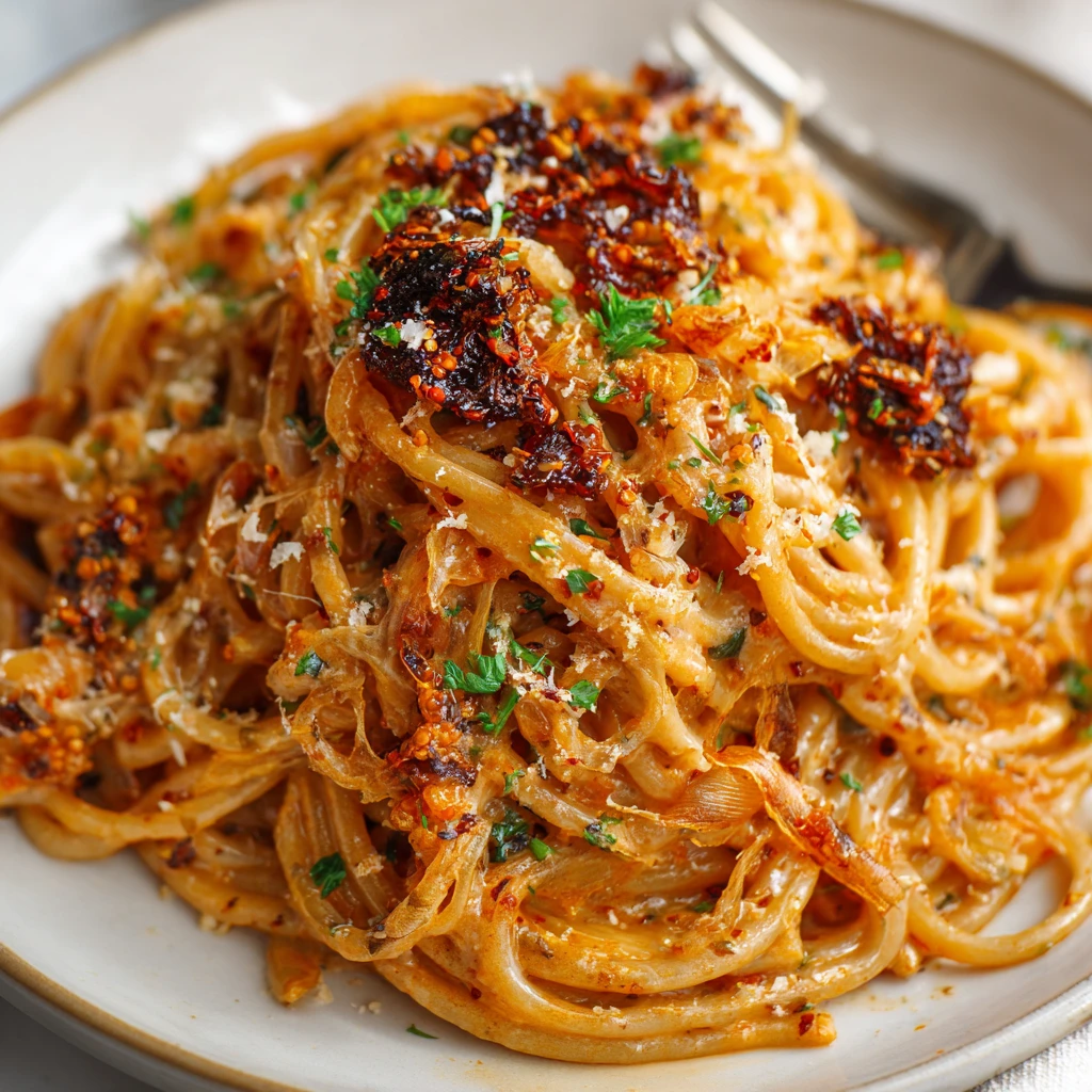 Caramelized Onion Pasta Chili Oil