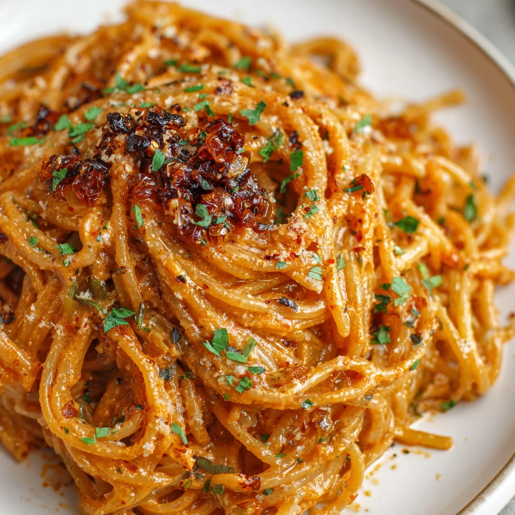 Caramelized Onion Pasta Chili Oil