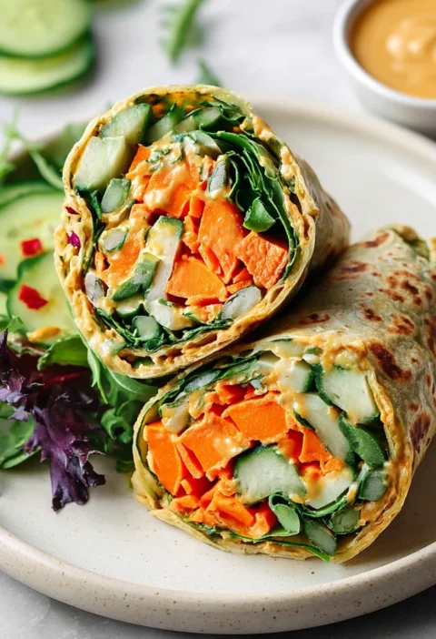 Carrot Ginger Tahini Wraps Flavorful Healthy Delight