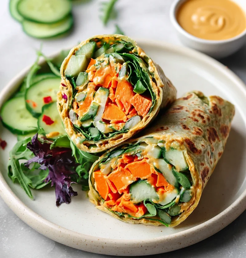 Carrot Ginger Tahini Wraps Flavorful Healthy Delight