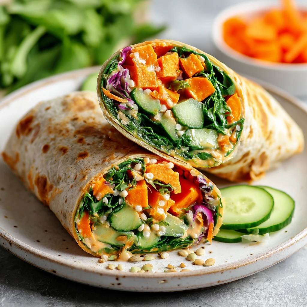 Carrot Ginger Tahini Wraps Flavorful Healthy Delight