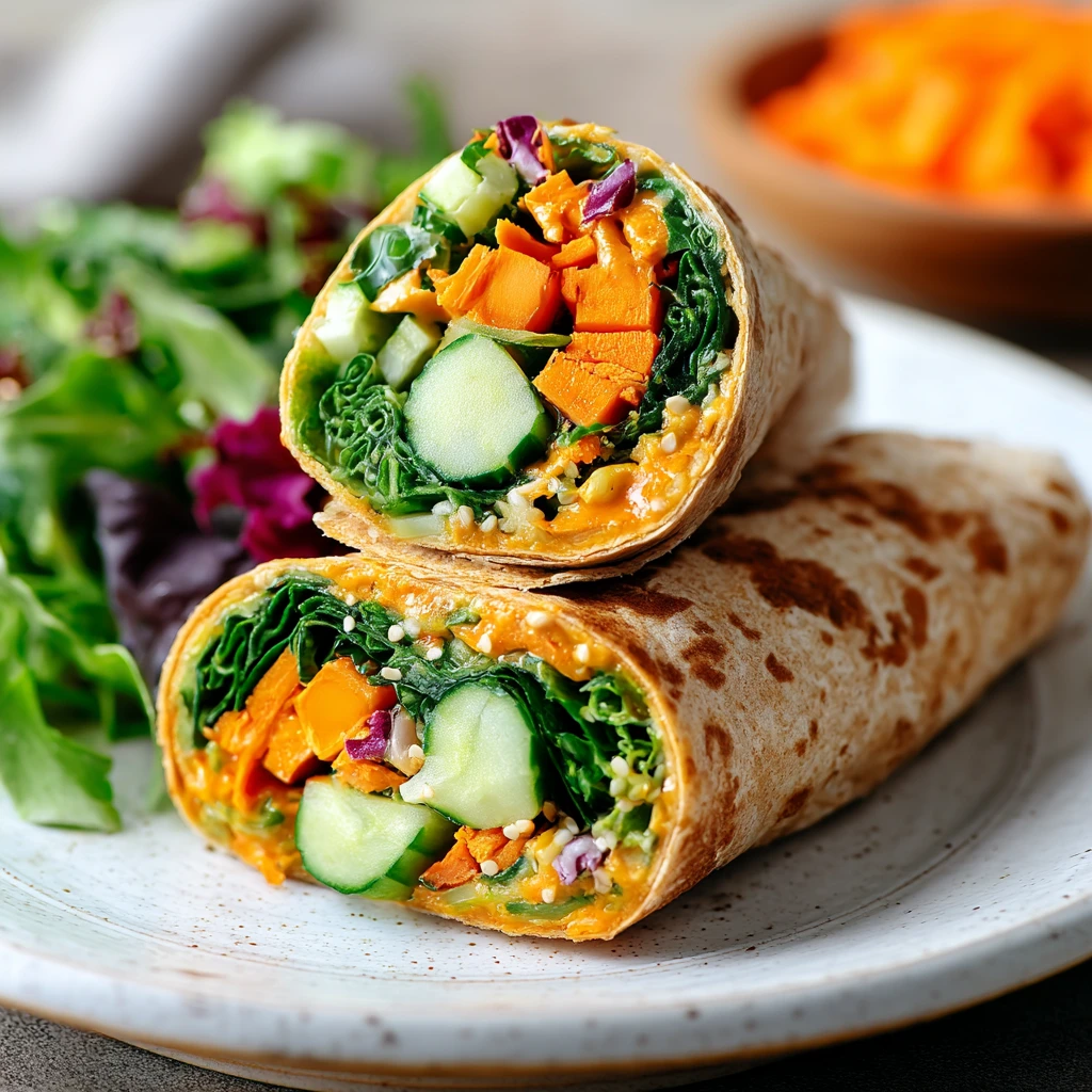 Carrot Ginger Tahini Wraps Flavorful Healthy Delight