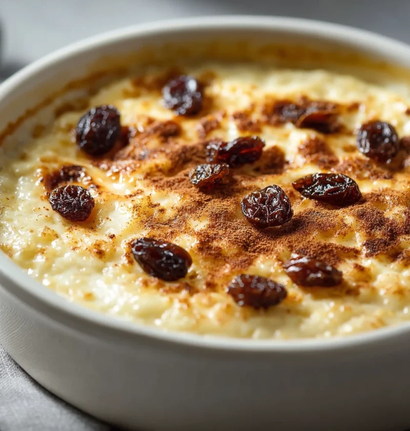 Condensed Milk Baked Rice Pudding Creamy Dessert