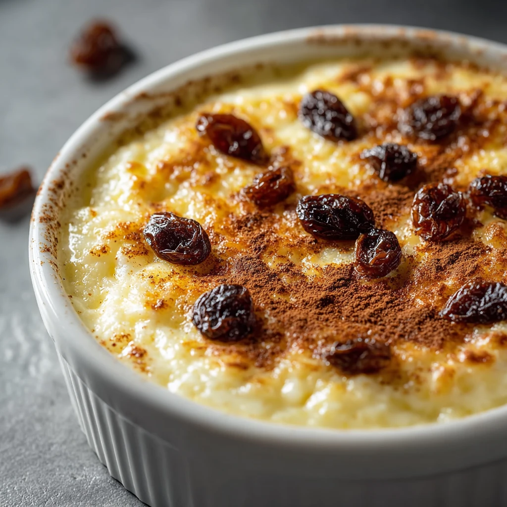 Condensed Milk Baked Rice Pudding Creamy Dessert
