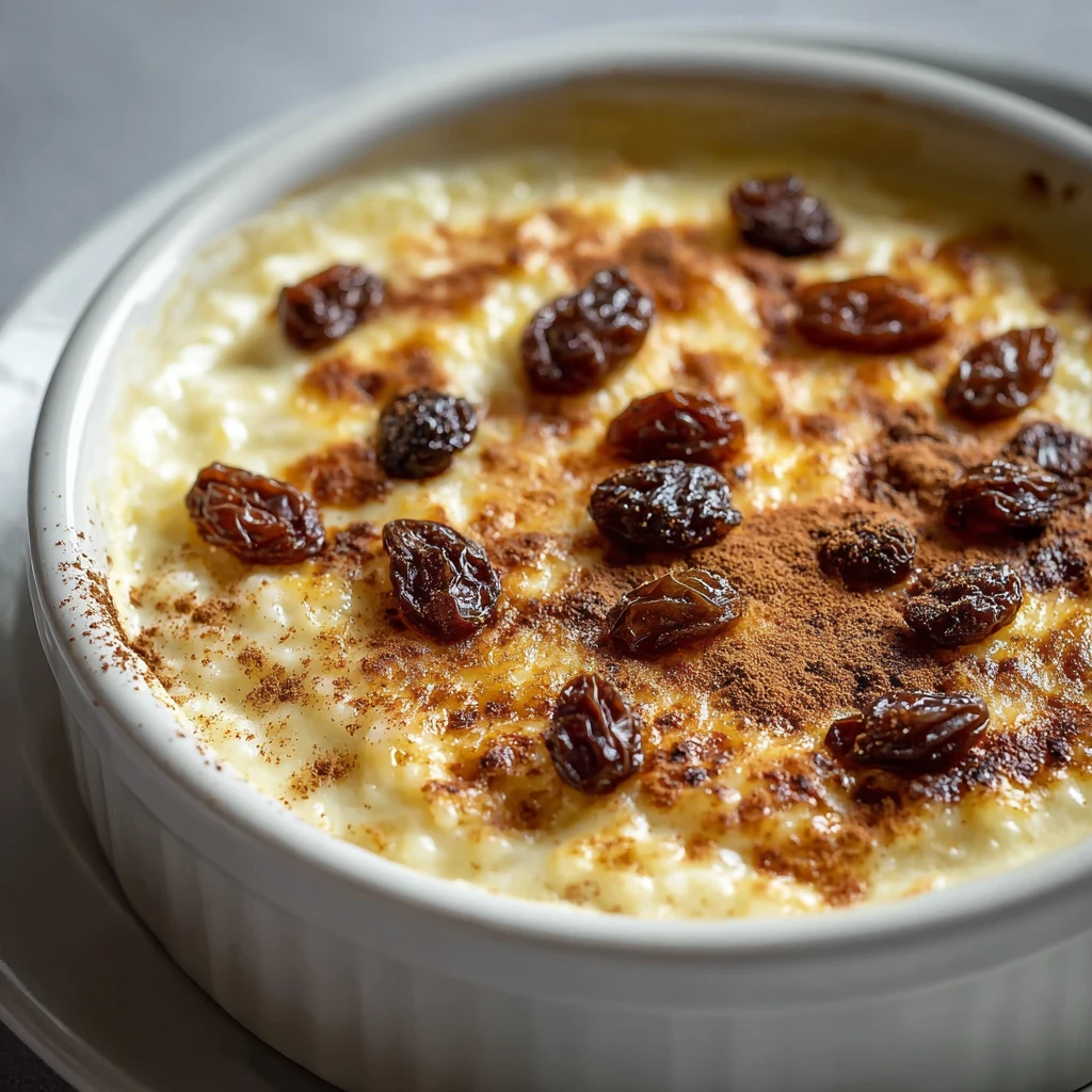Condensed Milk Baked Rice Pudding Creamy Dessert