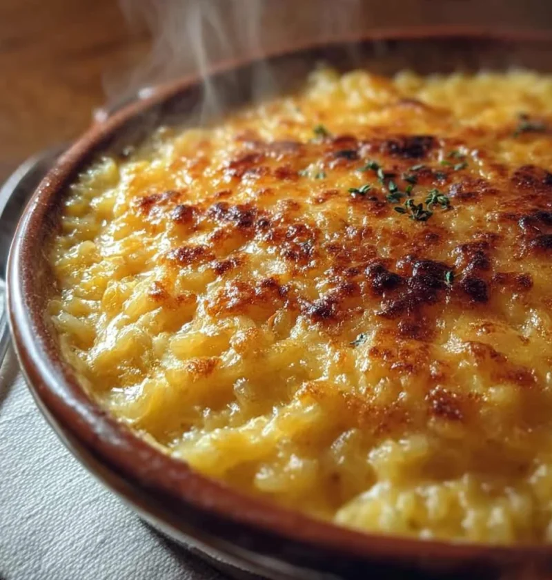 Cozy Cheesy Rice Bake