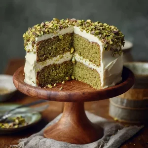 Decadent Creamy Pistachio Cake