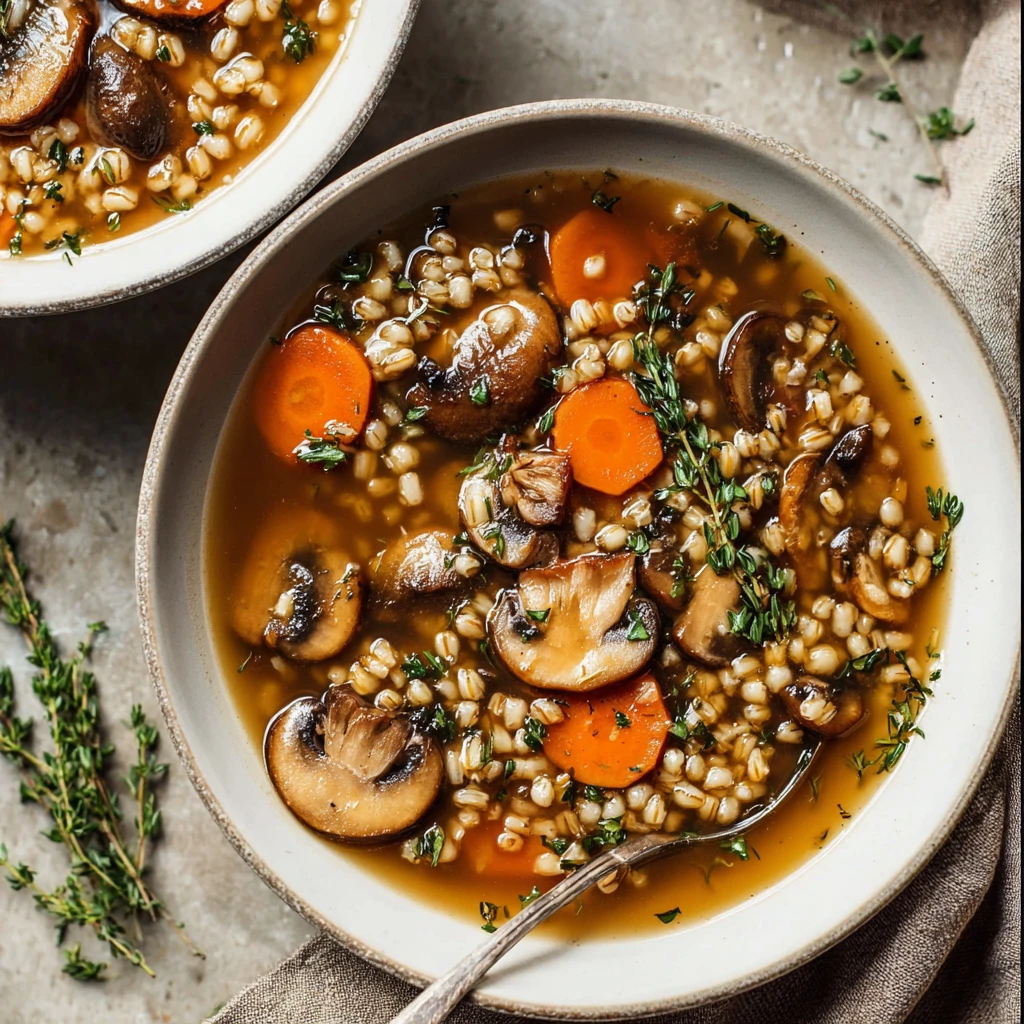 Easy Make-Ahead Mushroom Barley Soup (Freezer Meal)