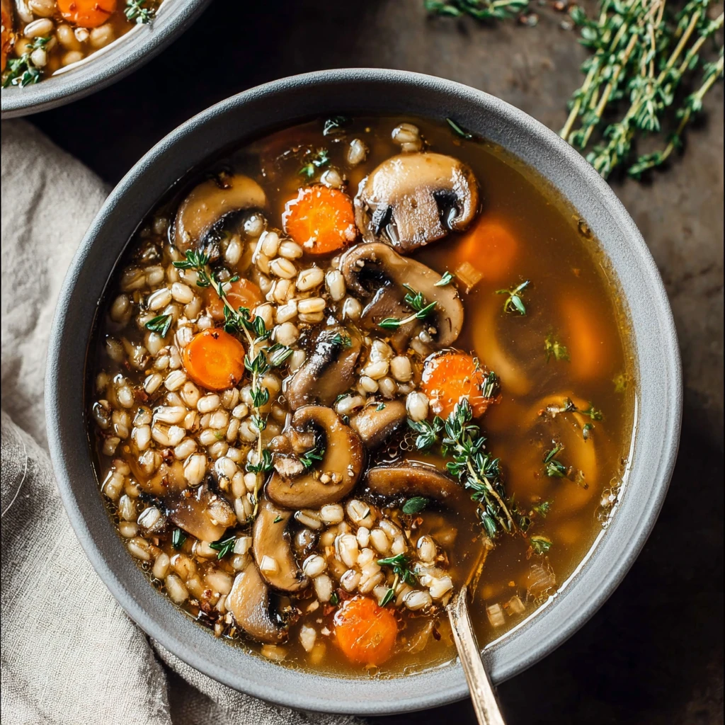 Makeahead Mushroom Barley Soup Freezer Meal