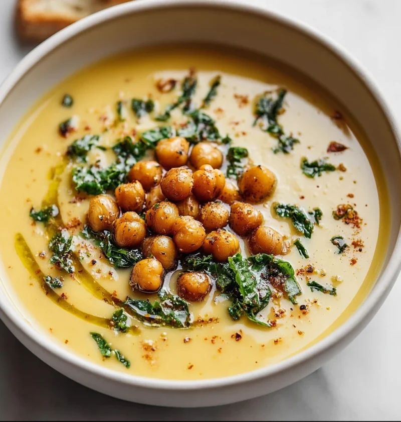 Garlic Chickpea Soup Cozy Weeknight Favorite Recipe