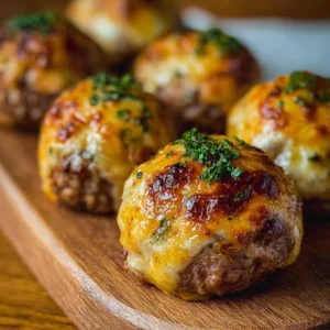 Garlic Parmesan Cheeseburger Bombs
