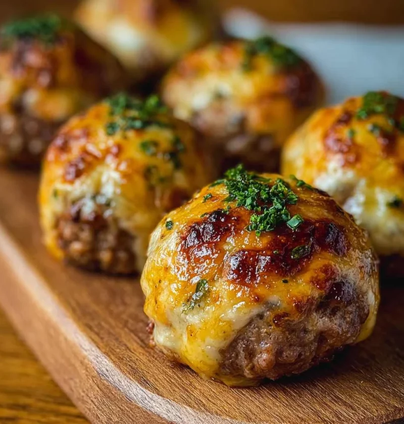 Garlic Parmesan Cheeseburger Bombs